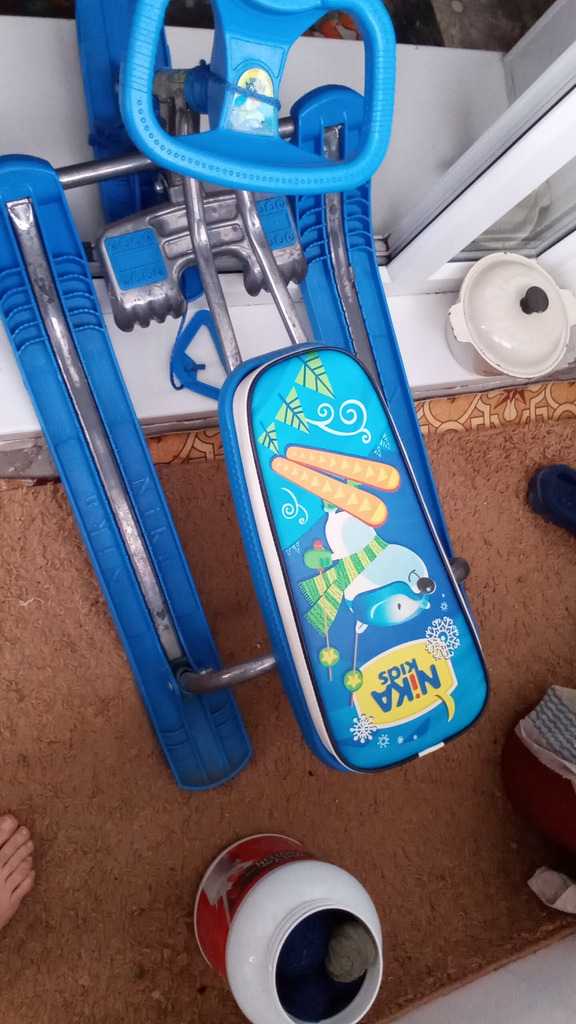 Продам снегокат детский  бу в хорошем состоянии - Фото 1