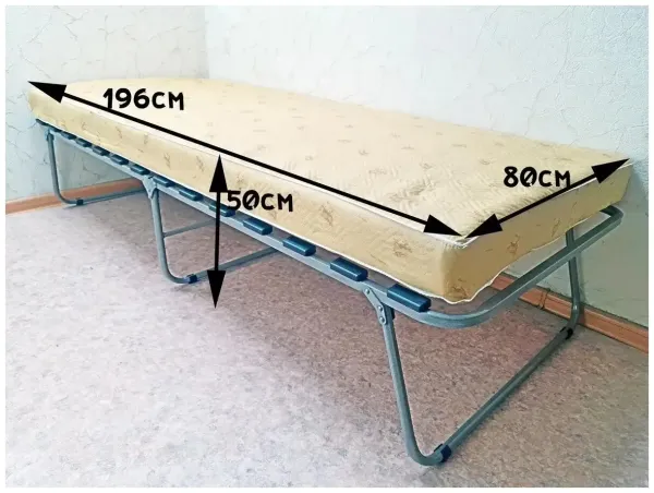 Односпальную раскладушку, использовали 1 раз - Фото 1