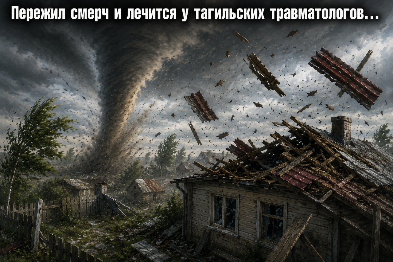 Пережил смерч и лечится у тагильских травматологов…