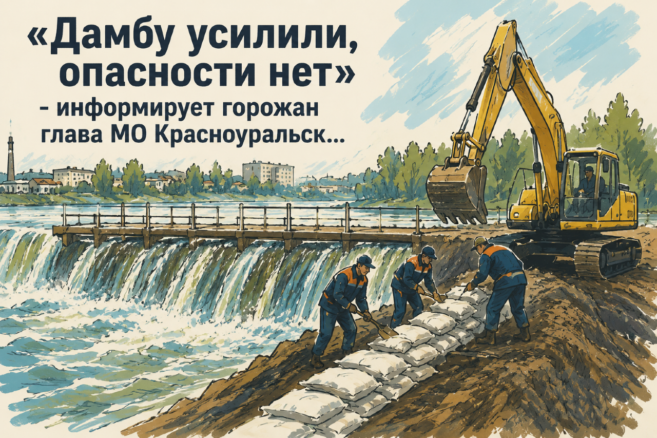 «Дамбу усилии, опасности нет…», - информирует горожан глава МО Красноуральск…