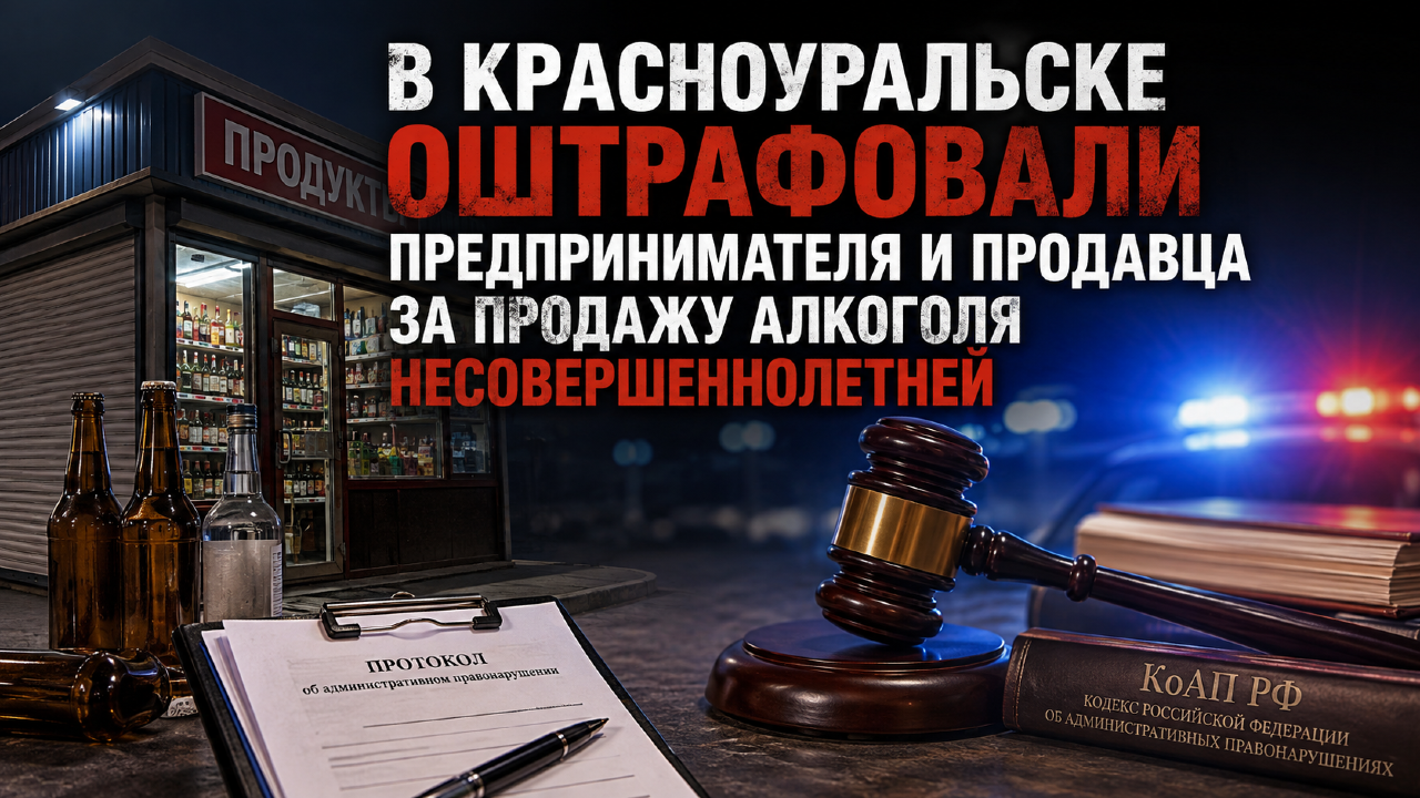 В Красноуральске оштрафовали предпринимателя и продавца за продажу алкоголя несовершеннолетней