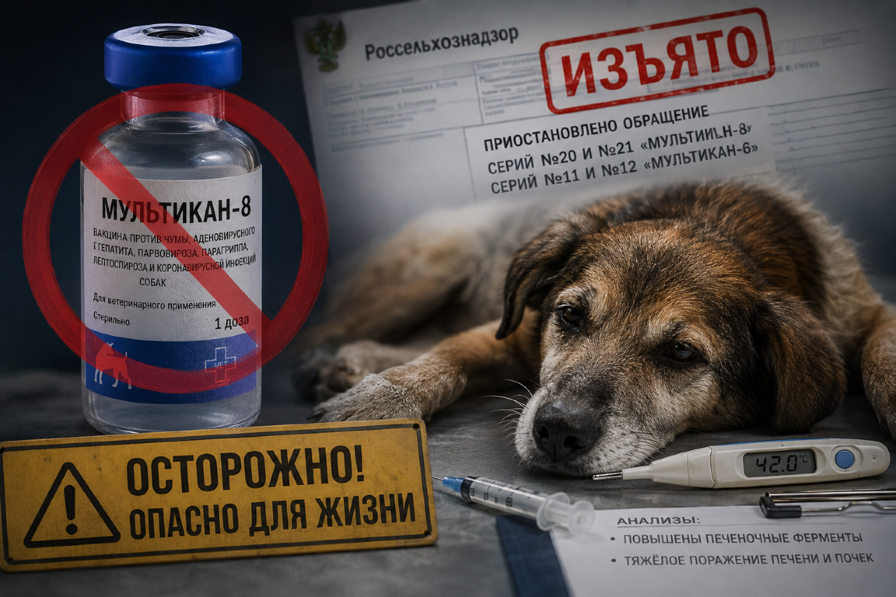 Восемь собак погибли после вакцины «Мультикан-8» в Свердловской области.