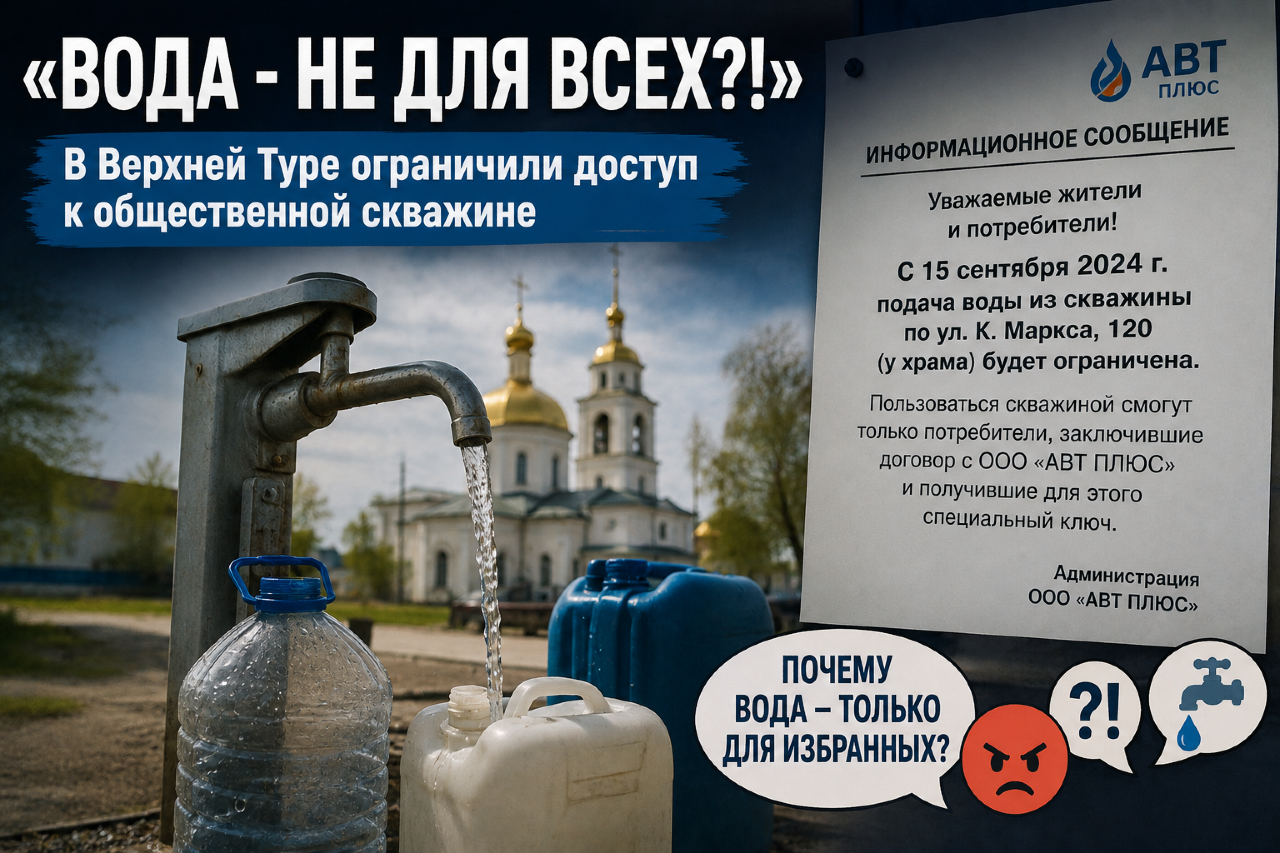 «Вода - не для всех?!», - именно так поняли жители Верхней Туры уведомление компании «АВТ ПЛЮС»