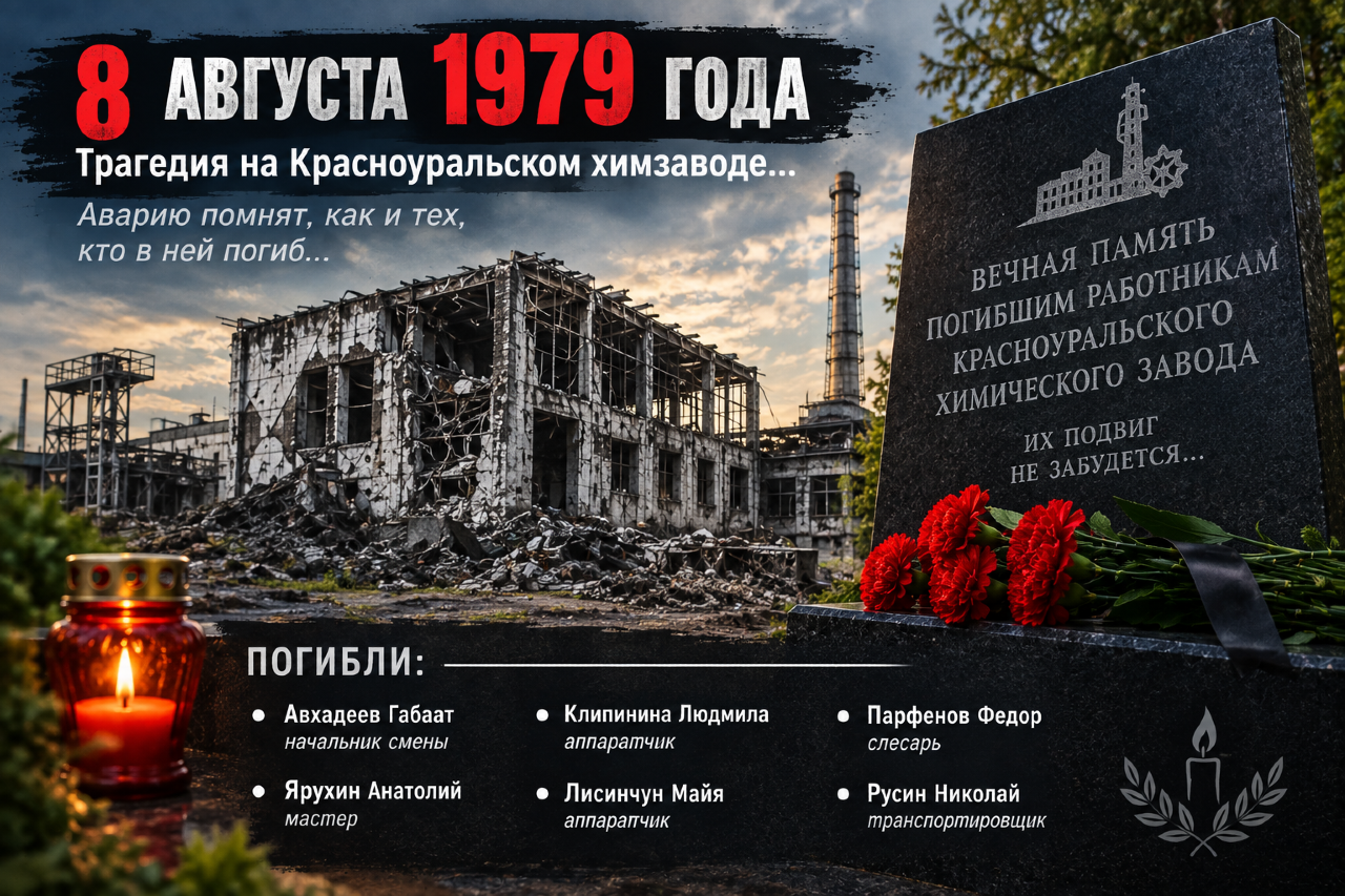 Аварию на Красноуральском химзаводе помнят, как и тех, кто в ней погиб…