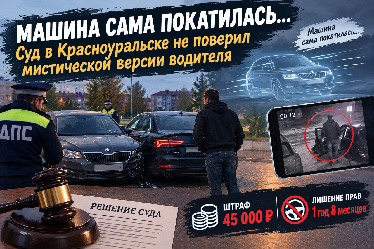 Машина сама покатилась… Суд в Красноуральске не поверил мистической версии водителя